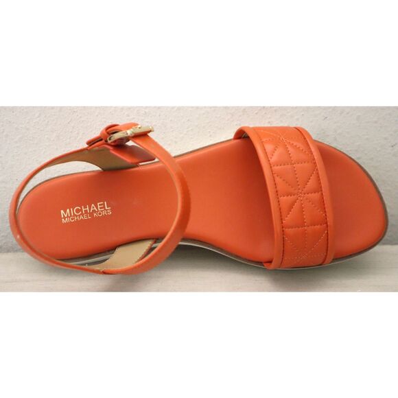 MICHAEL Michael Kors PV24K Women’s Sz 8M Orange Platform Slingback Sandals - Picture 9 of 15
